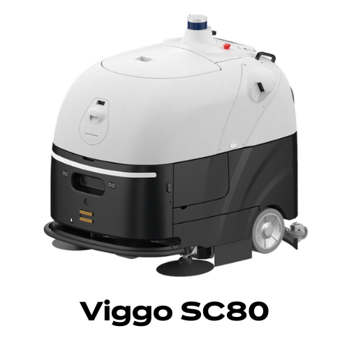 Robot de limpieza VIGGO SC80 en planta automotriz argentina cubriendo 4,000 metros cuadrados por hora de forma autónoma